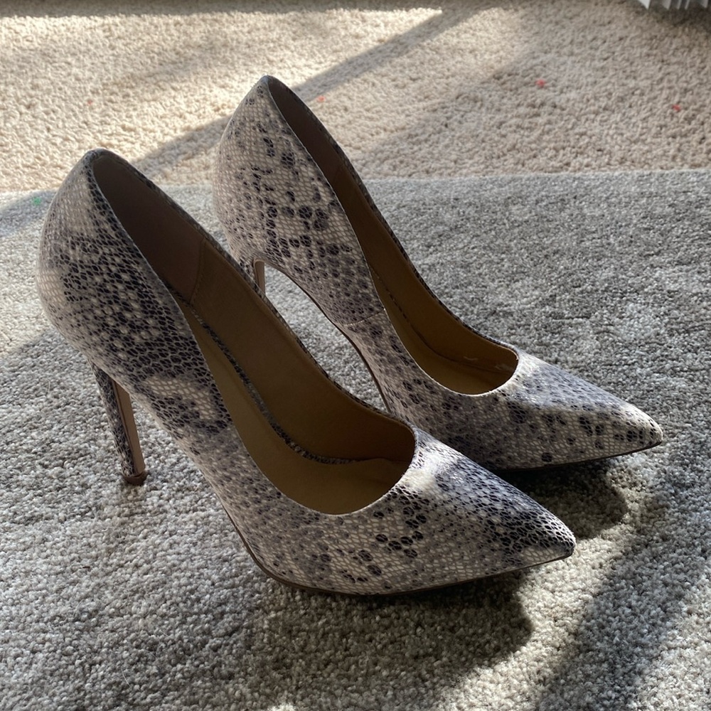 Snakeprint Heels